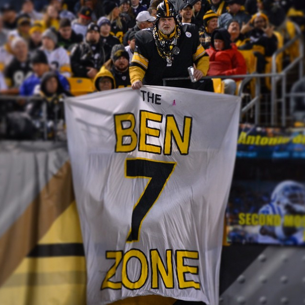SNFonNBC's tweet photo. Will Big Ben and the @steelers find the end zone on this drive? #BenZone #WildCard http://t.co/Q9pxU6P7WR