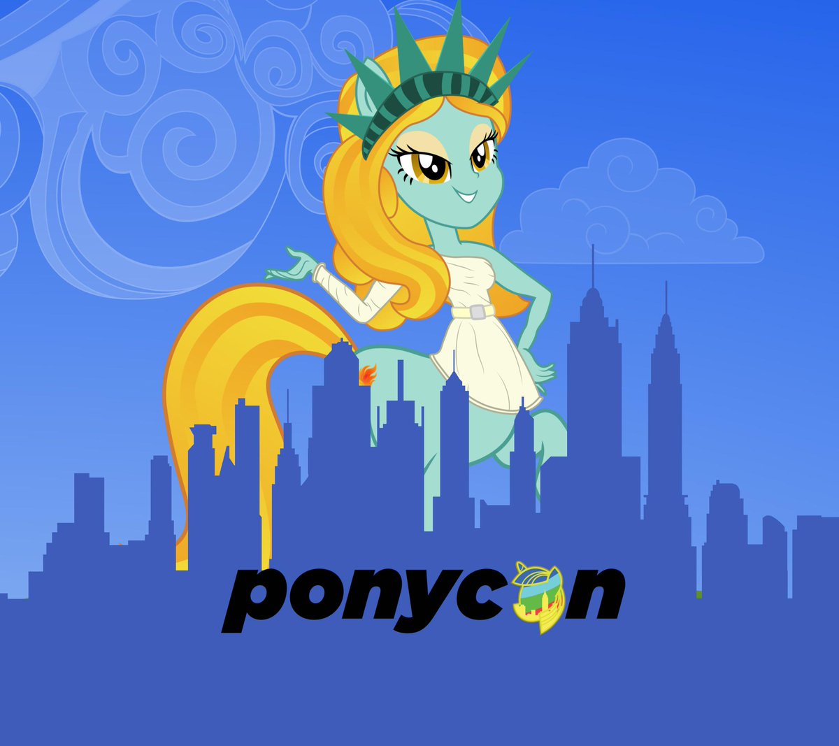 ponyconMLP's tweet image. Our #mascot Liberty as an EQG Centaur, because "why not"