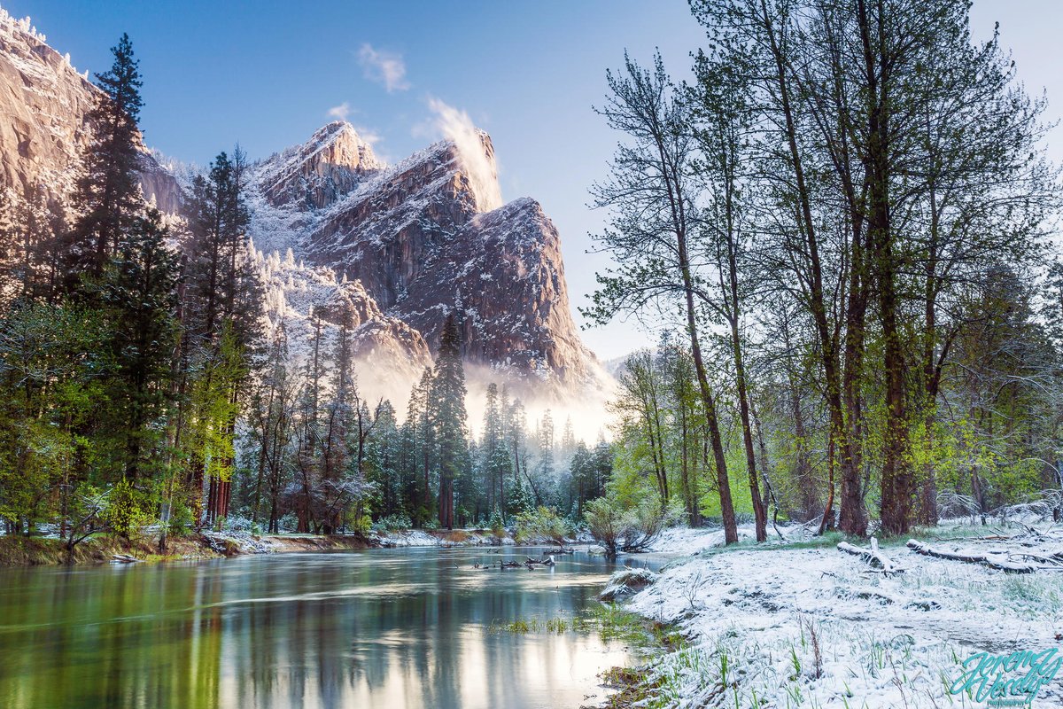 The Three Brothers is a rock formation in Yosemite Valley, #California. #TravelFacts