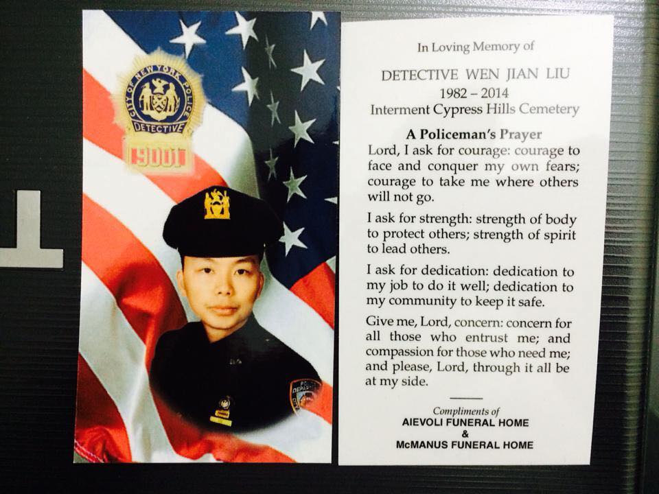 MassPoliceAssoc's tweet photo. Rest in Peace NYPD Det. Liu...you will not be forgotten http://t.co/QGBwxi5Y47
