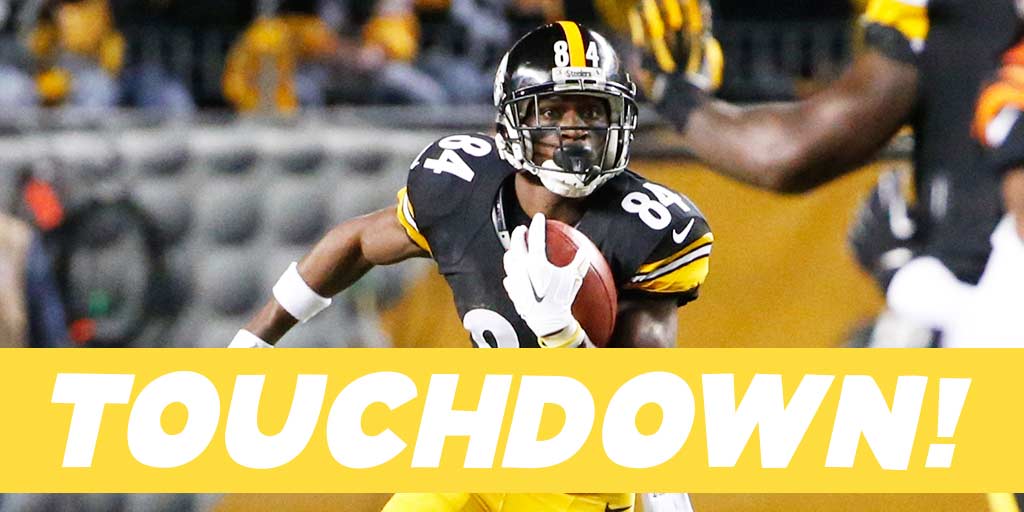 NFL's tweet photo. You knew it was coming. 

Ben --> Antonio Brown DEEEEP!!!

We got a brand new ballgame. #BALvsPIT http://t.co/jBWgtnWKiz