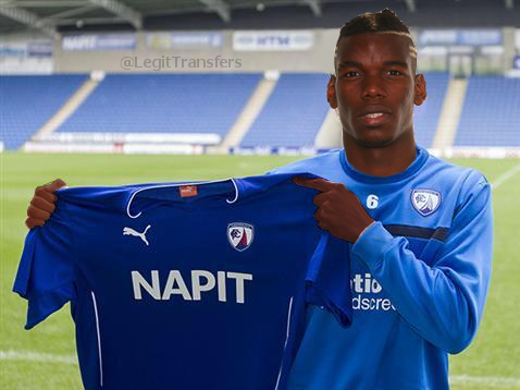 LegitTransfers's tweet photo. DONE DEAL: Juventus midfielder, Paul Pogba, has completed a move to Chesterfield on a season long loan.

#spireites http://t.co/6bq7ZJ8056