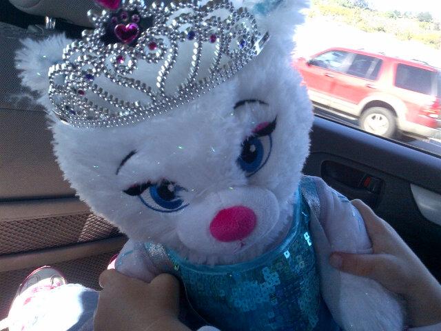 MissyPhe's tweet photo. And I was serious about Build-A-Bear today. Just ask my three year-old niece and her Elsa bear. "Let it go"? Sure! http://t.co/tOxRPnw4kS