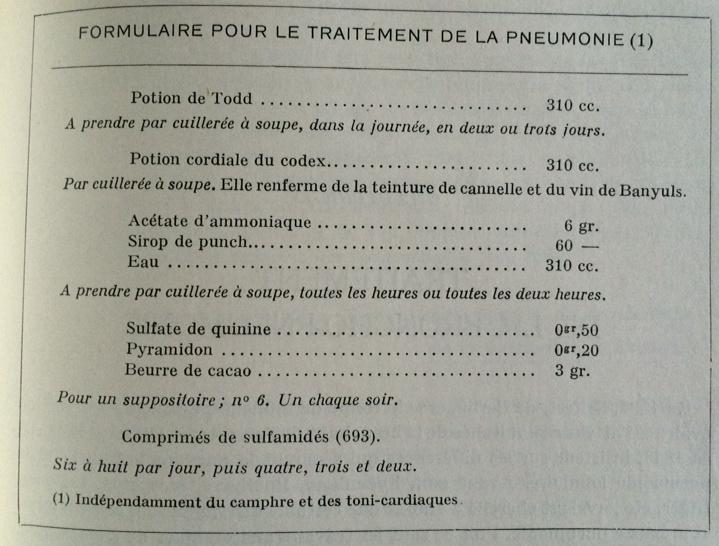 Le traitement d'une pneumonie en 1940. Toujours Paul Savy.