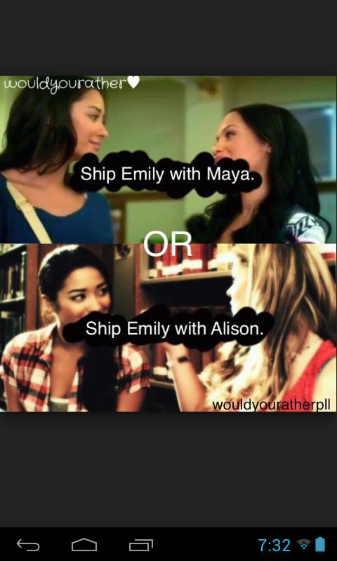 EzriaPll1's tweet photo. Would you rather.. http://t.co/1qjMz9xCUQ