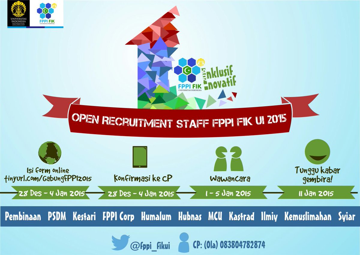 Sebelum berakhir Yuk bergabung di rumah kita bersama,di FPPI FIK UI 2015 <a href="/FIKUI2012/">FIK UI 2012</a> <a href="/FIKUI2013/">FIK UI 2013</a> <a href="/FIKUI2014/">FIK UI 2014</a> #Gabungfppi