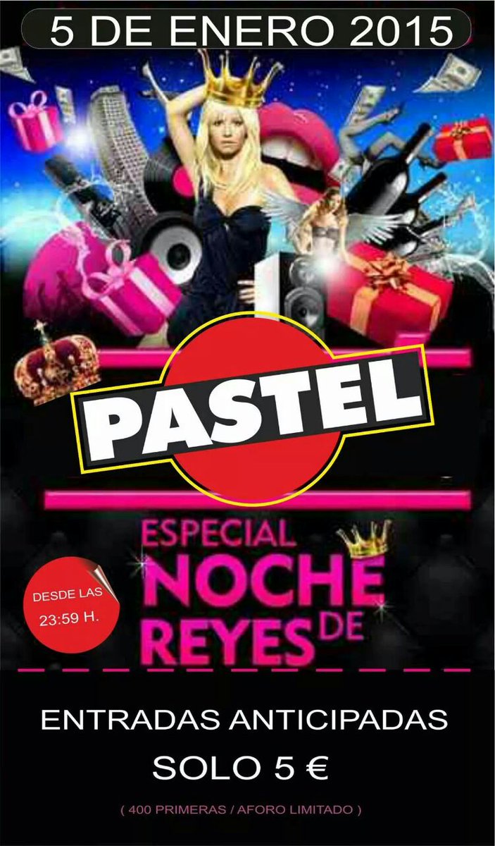AlbertoLaPosada's tweet photo. Últimas horas para conseguir tu anticipada para el roscón de reyes Pastel (entrada+ dto50 % en consumición solo 5 € ) http://t.co/U1nr7icaJu