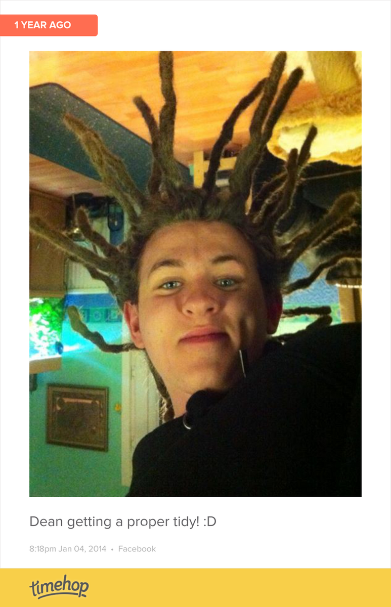 Kylamcd's tweet photo. hehe, Dean after his first proper tidy with The Dred Doctor! http://t.co/SpdEFc1jma http://t.co/Z04TDHiEcV