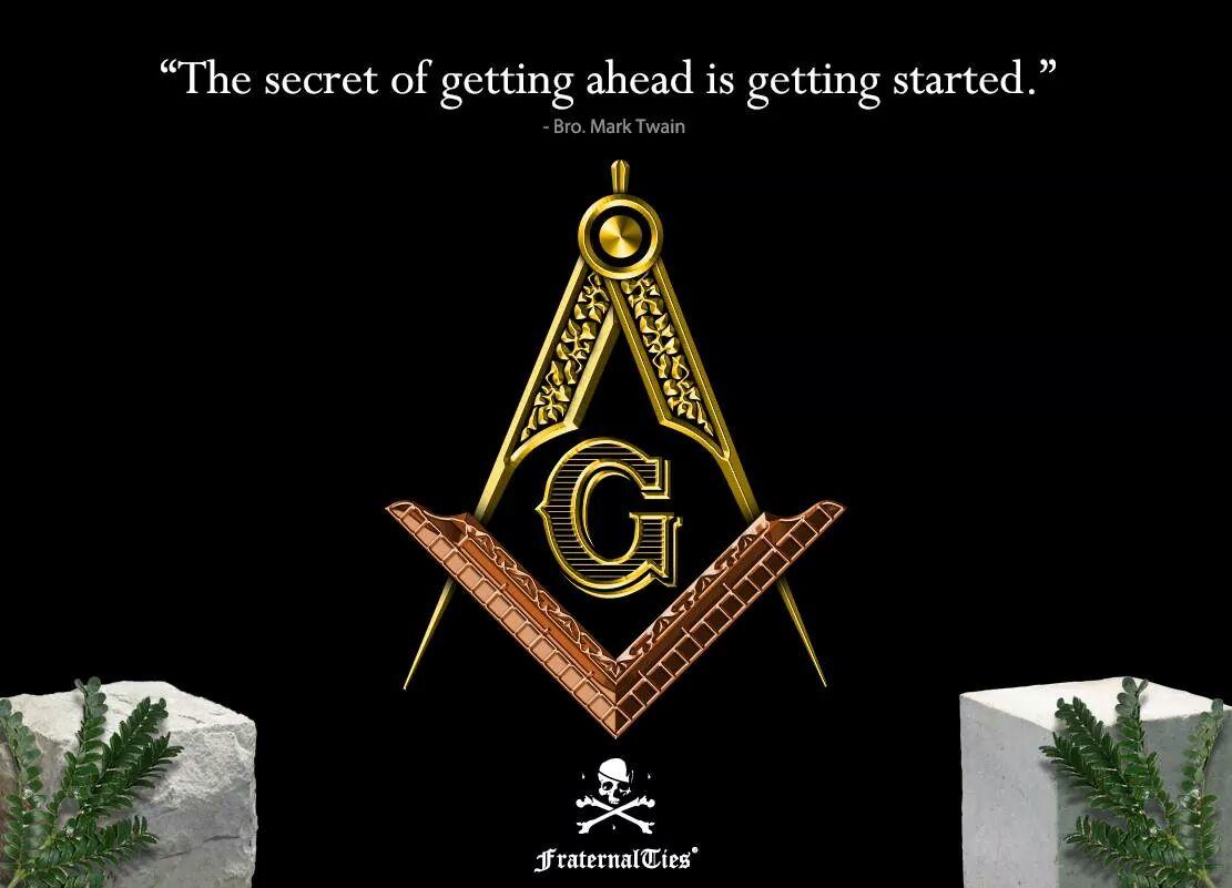 Third_Ruffian's tweet image. Bro. Mark Twain: "The secret of getting ahead is getting started"
Graphics by @FraternalTies 
#Freemasonry #SecretOut