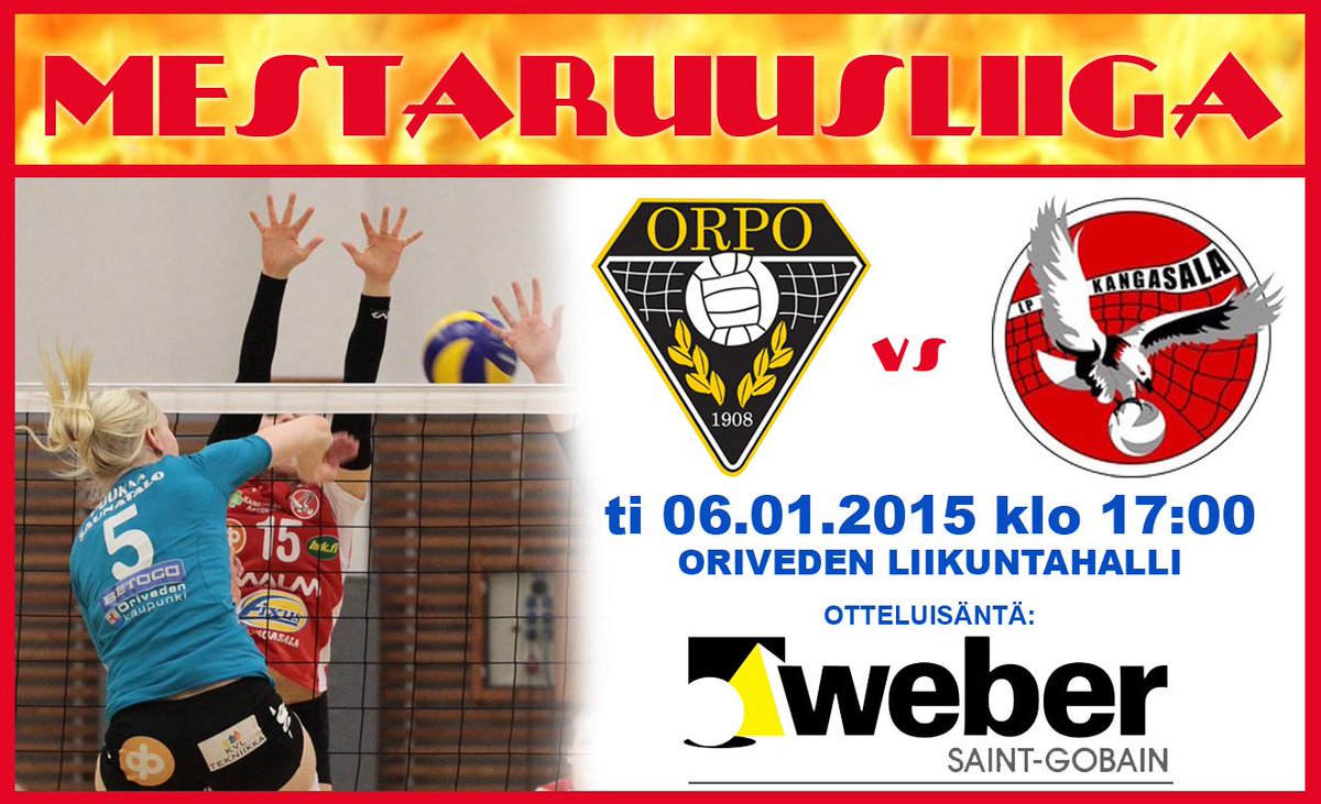 Loppiaistiistaina 06.01.2015 Orivedellä klo 17:00 OrPo
<a href="/LPKangasala/">LP Kangasala</a>