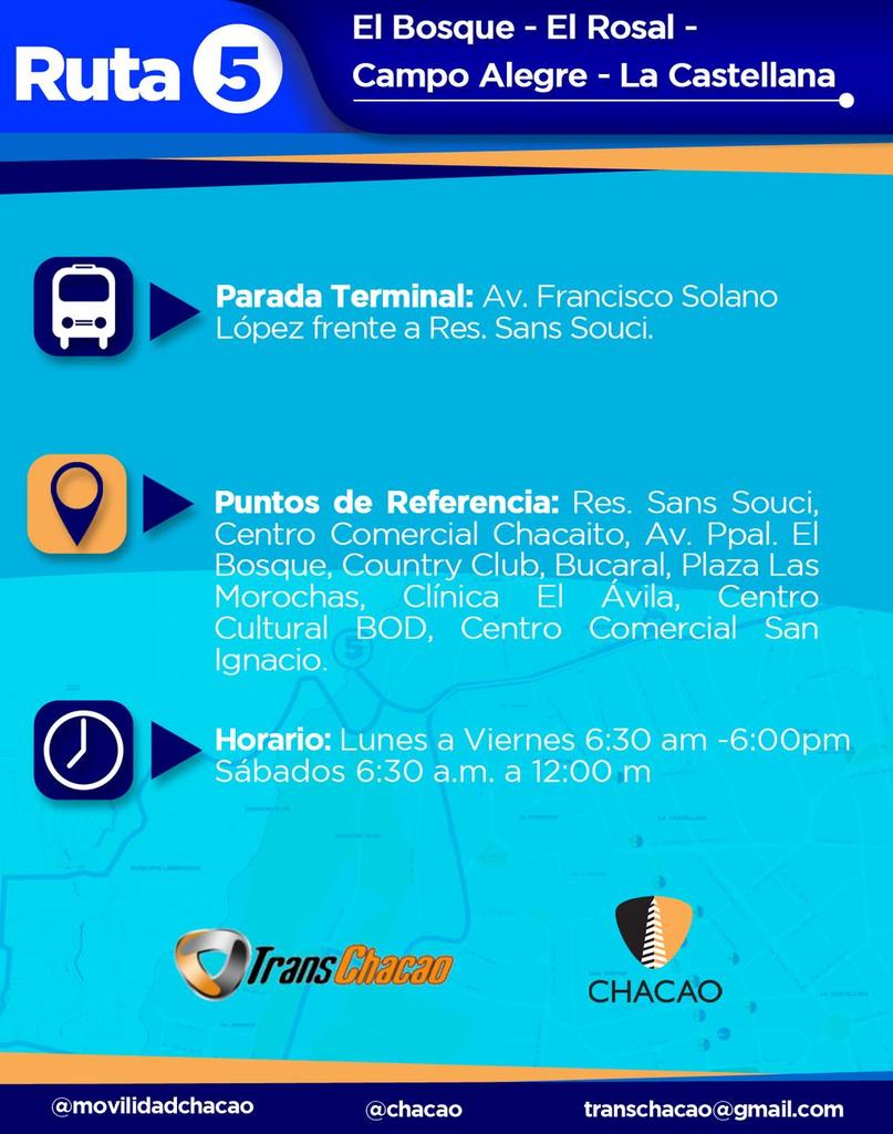 pontochoco Estas son las rutas de TransChacao, ¡Feliz día!