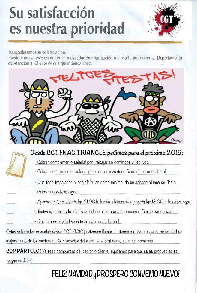 Informatica_CGT's tweet photo. Además de precarizar @Fnac_ESP parece que no sabe gestionar #melopidoenFnac 'ni número ni na'. Mirad #TimoFnac http://t.co/1coicrkW2N