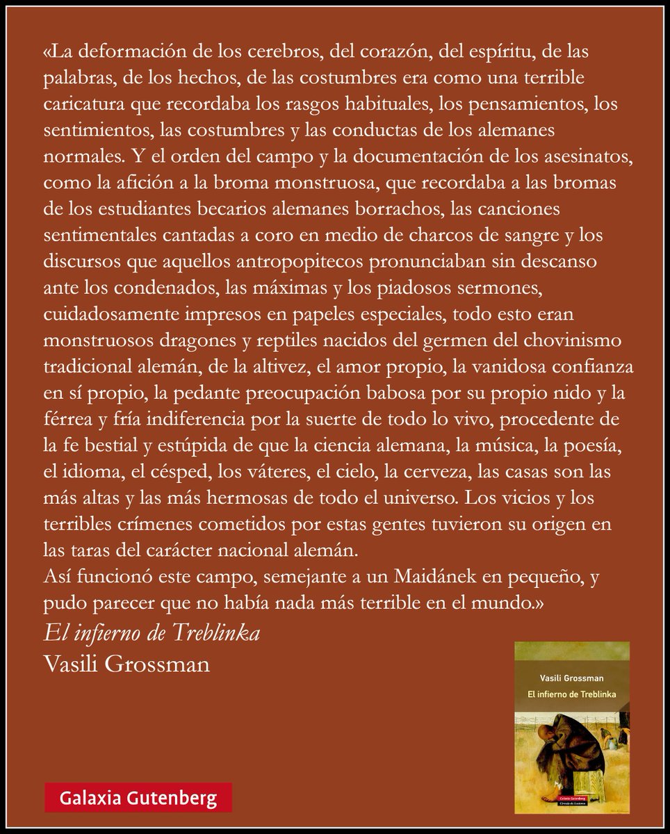 G_Gutenberg's tweet photo. "El infierno de Treblinka" de Vasili Grossman https://t.co/O6fujMDBig #citas #Grossman #libros #GGutenberg http://t.co/X0t9NXJPw4