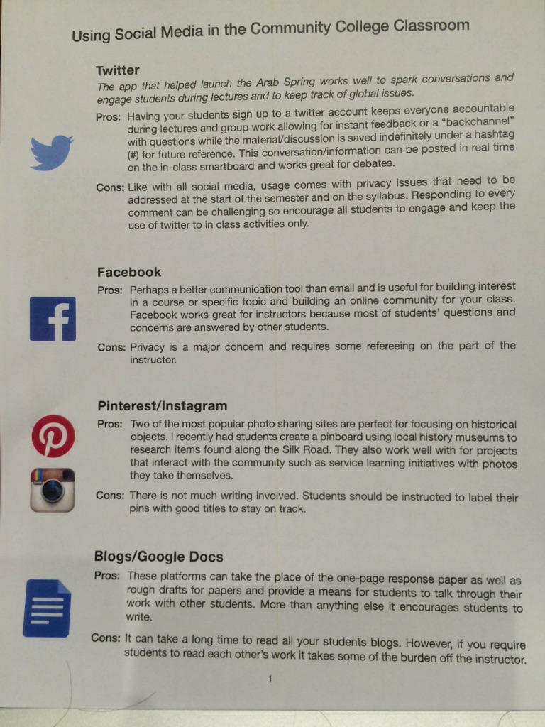 cliotropic's tweet photo. Terrence Corrigan on “Using Global Social Media in the Community College Classroom” #s185 #AHA2014 http://t.co/JoQGihJBWs