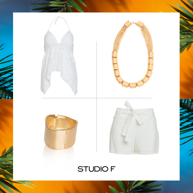 cceldorado's tweet image. Total white más toques dorados un #LookStudioF perfecto para este domingo. #StudioF #Preview2015