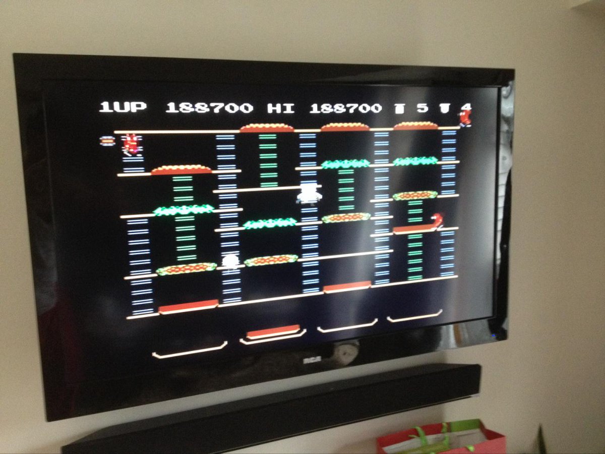 188k. New high score. #BurgerTime