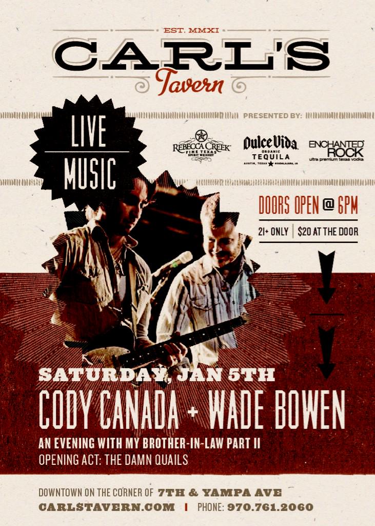carlhowelsen's tweet photo. @departed_music AND @WadeBowen plus @thedamnquails all in the same night!?! See you tomorrow at Carl's... Doors at 6 http://t.co/NGU0EJfanz