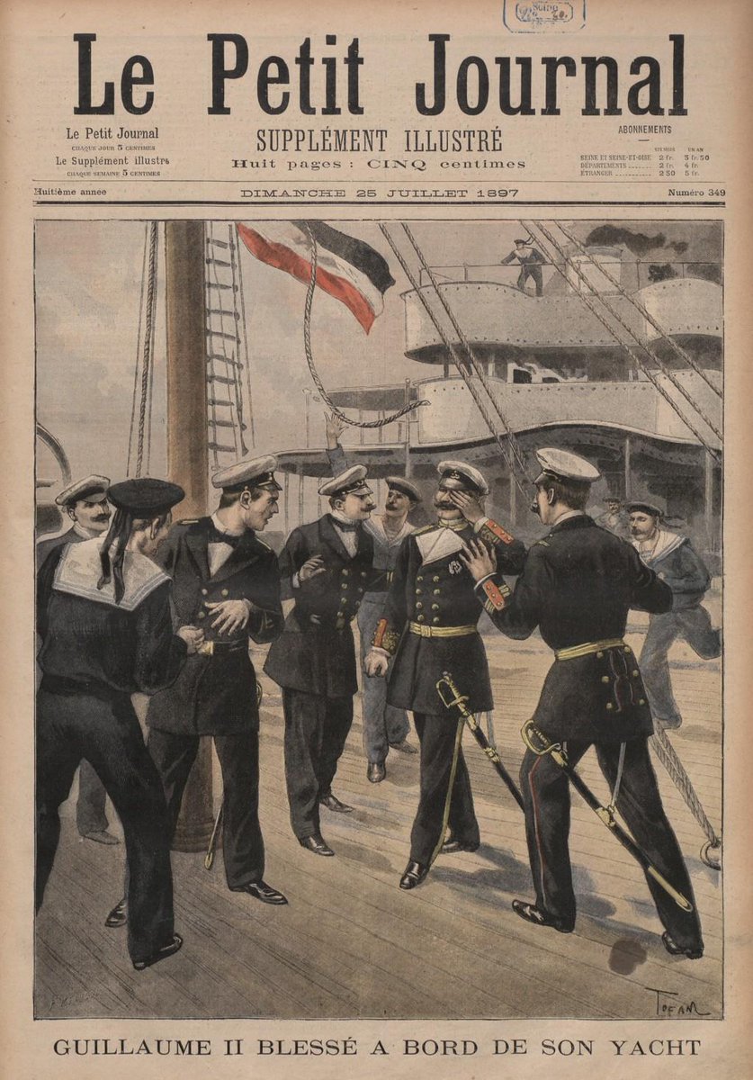 Lol! German Emperor Wilhelm II “pokes imperial eye” after minor incident on his yacht, 1897
bit.ly/1Ai97ie