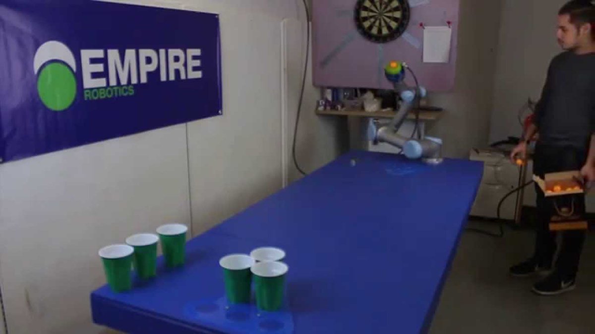 EspinalLab's tweet photo. This Robot Is Better at Beer Pong Than You http://t.co/oziE0e2ozK #softrobotics #robots #versaball #beerpong http://t.co/UN3ywt8ESZ