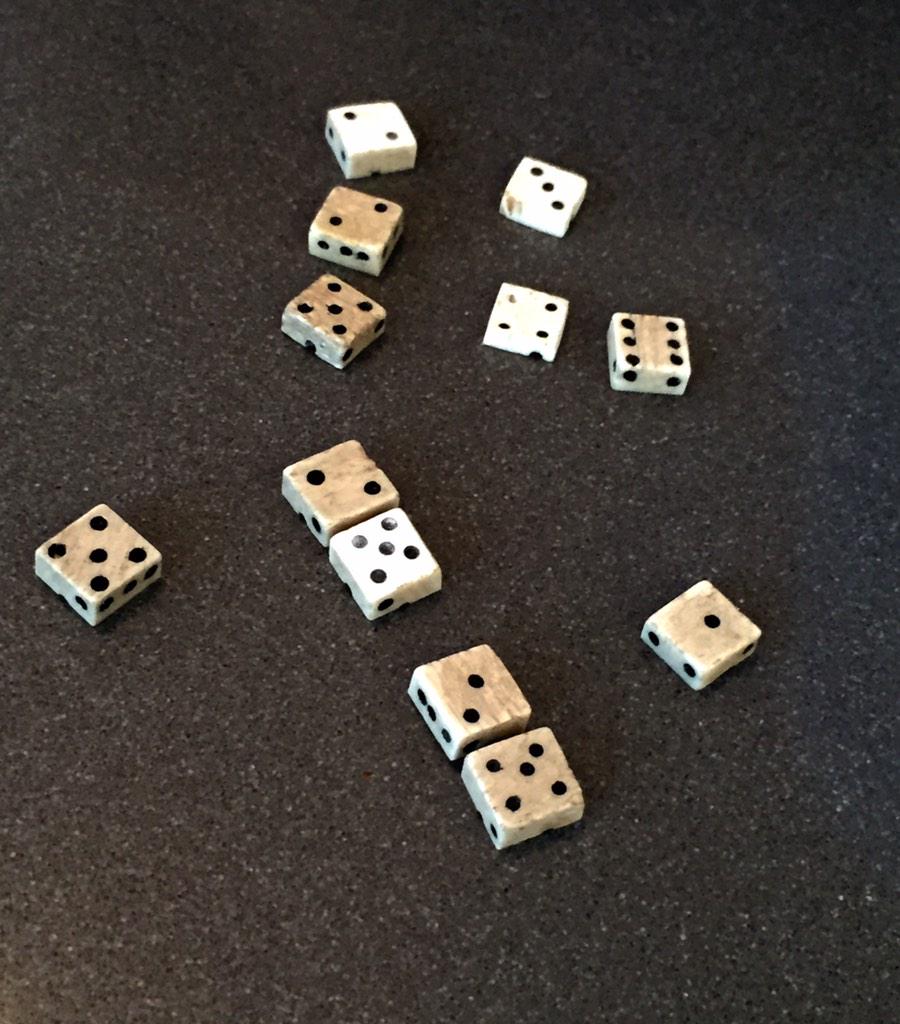 mcveighdesign's tweet photo. The raw material for new cuff links - rare 1926 ivory die @mcveighdesign http://t.co/6vrIiU8v51