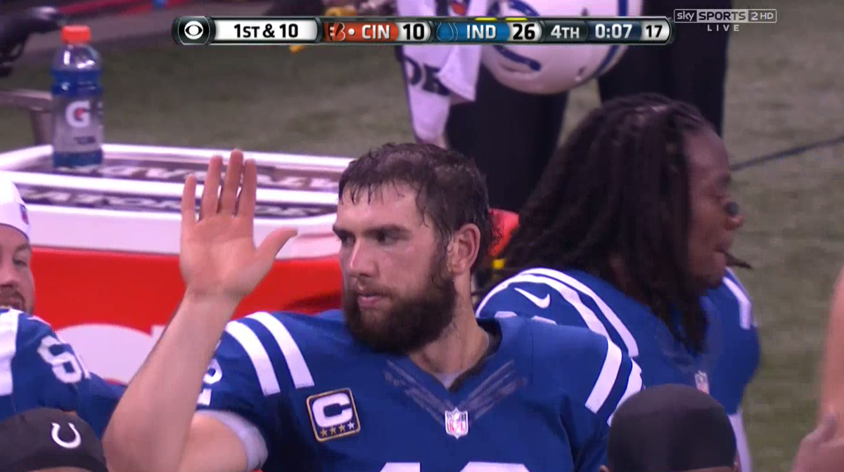 SkySportsNFL's tweet image. RESULT: The Colts beat the Bengals 26-10 and it's Luck vs Manning next weekend, exclusively live on Sky Sports 2!