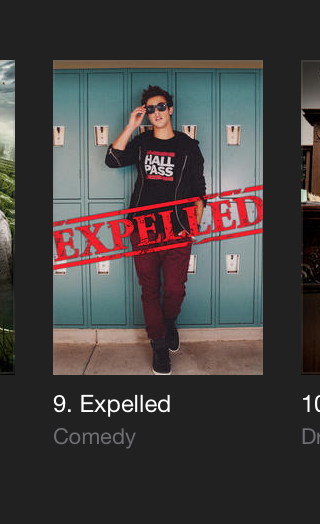 userenata's tweet photo. "Nós somos #9 no iTunes agora! Nos ajude a voltar! #ExpelledMovieToNumberOne" Expelled via tt https://t.co/MduZ67meT2 http://t.co/Ro8o4X29PC