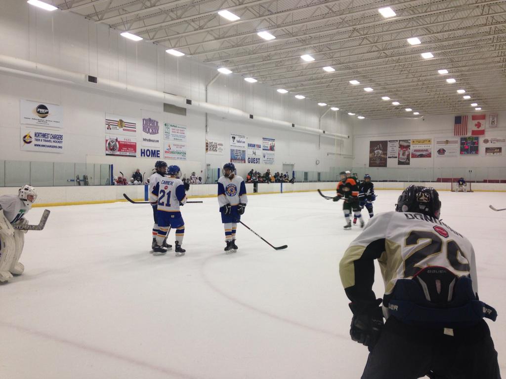 Warren Hockey on Twitter "West Meadows Ice Arena! JV All Stars Talha Khan and Troy Carriere in