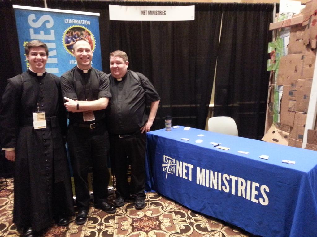 The_RyLo's tweet photo. Seminarians from @cincivocations @CatholicCincy stopped by the @netministries booth here at #SEEK2015 #SEEK2015_NET http://t.co/lEwt5FGoOz