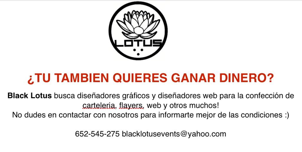 BlackLotusParty's tweet photo. Asi es! Se buscan diseñadores. Ponte en contacto con nosotros sin ningun compromiso 😁👉👉 http://t.co/RURDdGUneN
