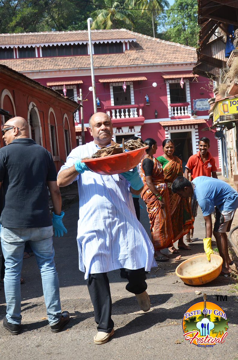 #CleanGoa is also d #TasteOfGoa. Cleanliness drive held in Sao Tome, #heritage area in #Goa. #SwachhIndia #SwachhGoa