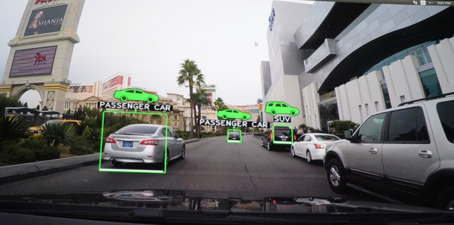 Drive PX with two Tegra X1s can recognize as many as 150 classes of objects at the same. #mindblown #CES2015