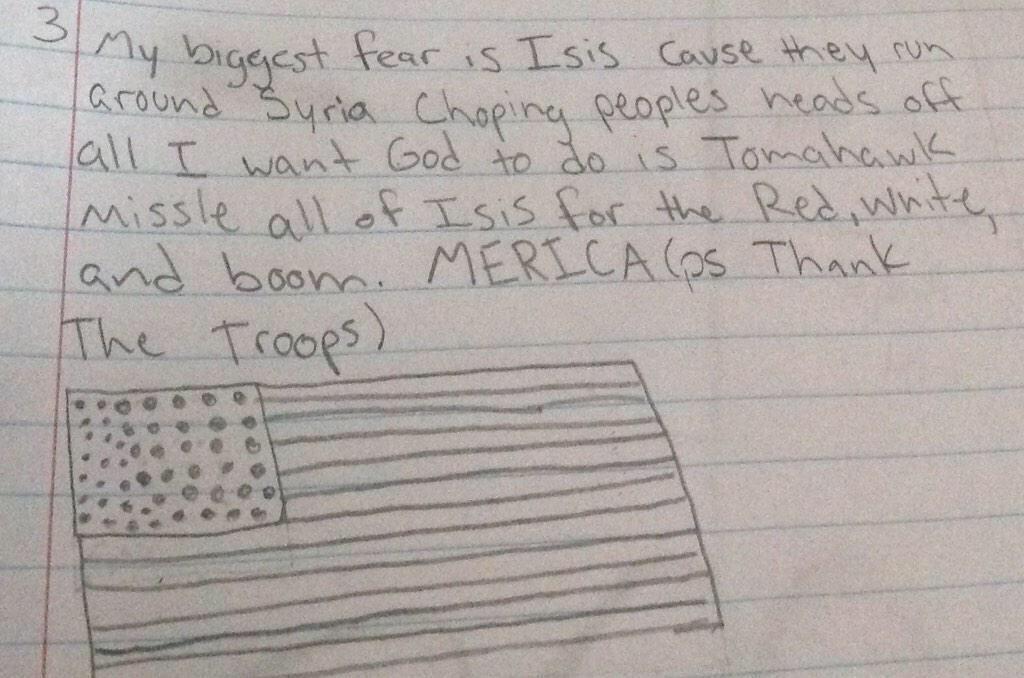 Rednecktoddler's tweet photo. Red, White and Boom. Merica http://t.co/CG9uL1EPF4