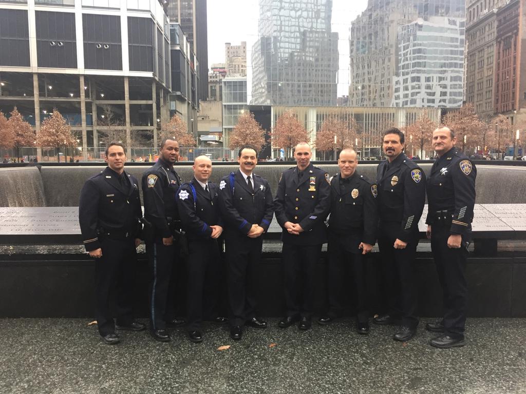 SLPD officers in NY along with other Bay Area agencies.