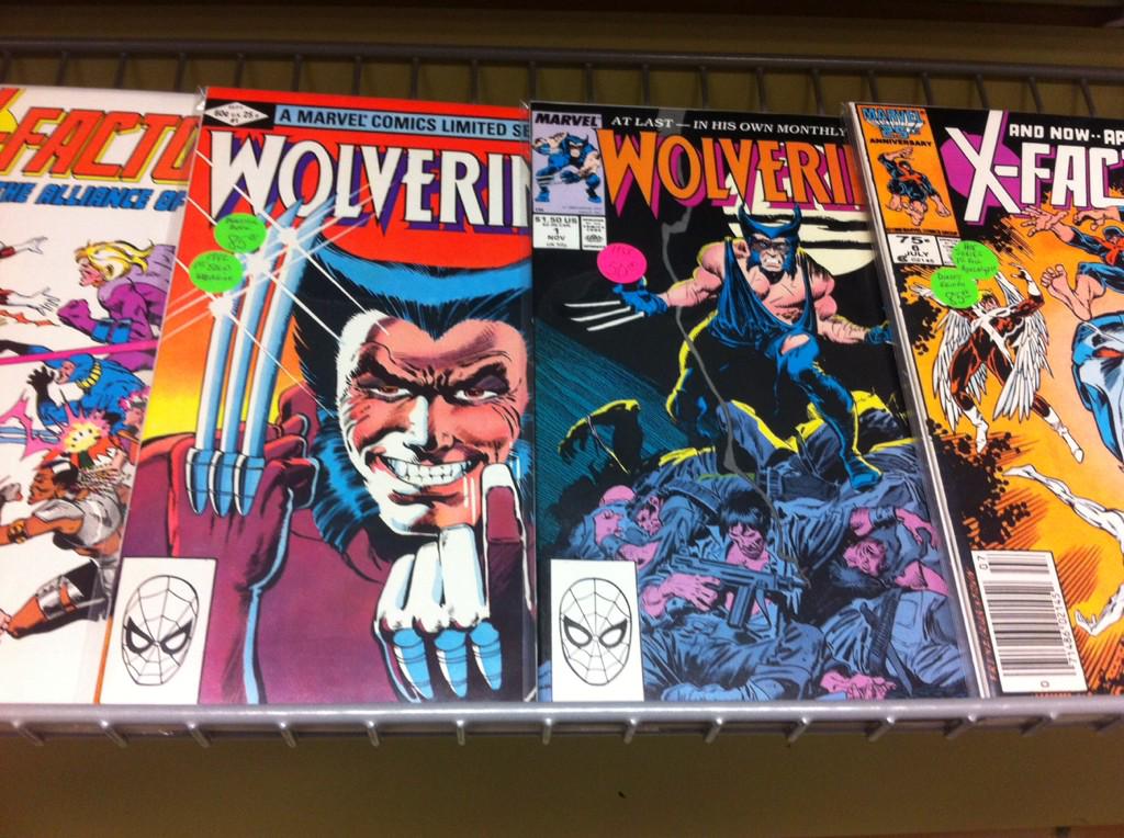 NJCB2000's tweet photo. Added a new comic display. Just got in 2 pristine Vol. 2 ser. of Wolverine! Plus the 1st &amp; 2nd app of Apocalypse!! http://t.co/ULTEVKszrO