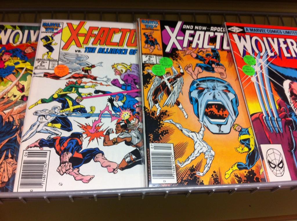 NJCB2000's tweet photo. Added a new comic display. Just got in 2 pristine Vol. 2 ser. of Wolverine! Plus the 1st &amp; 2nd app of Apocalypse!! http://t.co/ULTEVKszrO