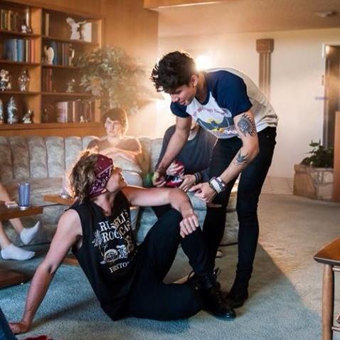 Staying over at Calum's 😛💛