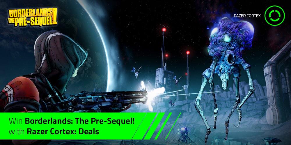Razer's tweet photo. We're giving out 50 copies of Borderlands The Pre-Sequel to Razer Cortex users.

Enter here http://t.co/rY6JsuHYac http://t.co/wzx27wDUXX