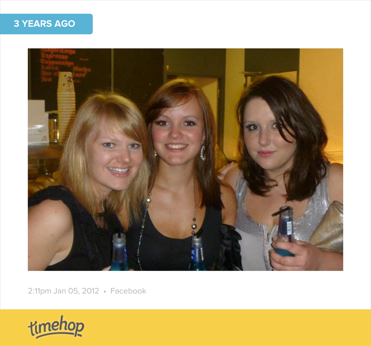 The night I force - fed Bethan her first tequila! 🙊 miss you guys x  timehop.com/c/fup:10150449…