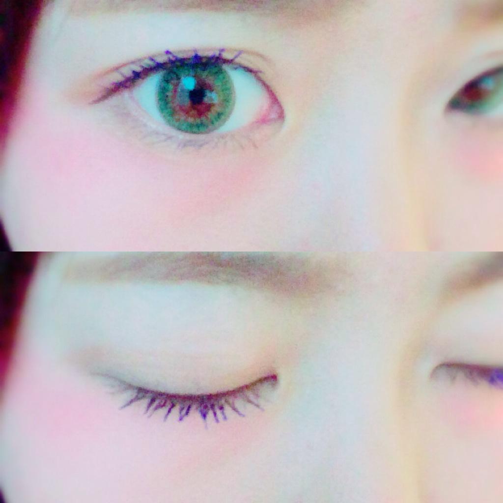 sumire_make's tweet photo. 目元カラフル
(やっぱりまつ毛くそ短い)

#ブルーマスカラ http://t.co/LNGNtbX2bL