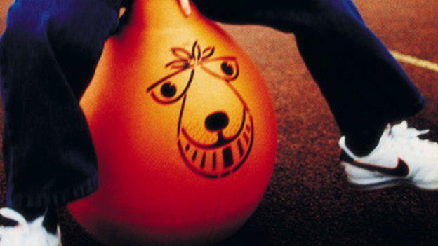 BBCScotlandNews's tweet photo. Man on space hopper caught by police bouncing along dual carriageway early on New Year's Day http://t.co/HluKkTGT6F http://t.co/kIH7tKD5JZ