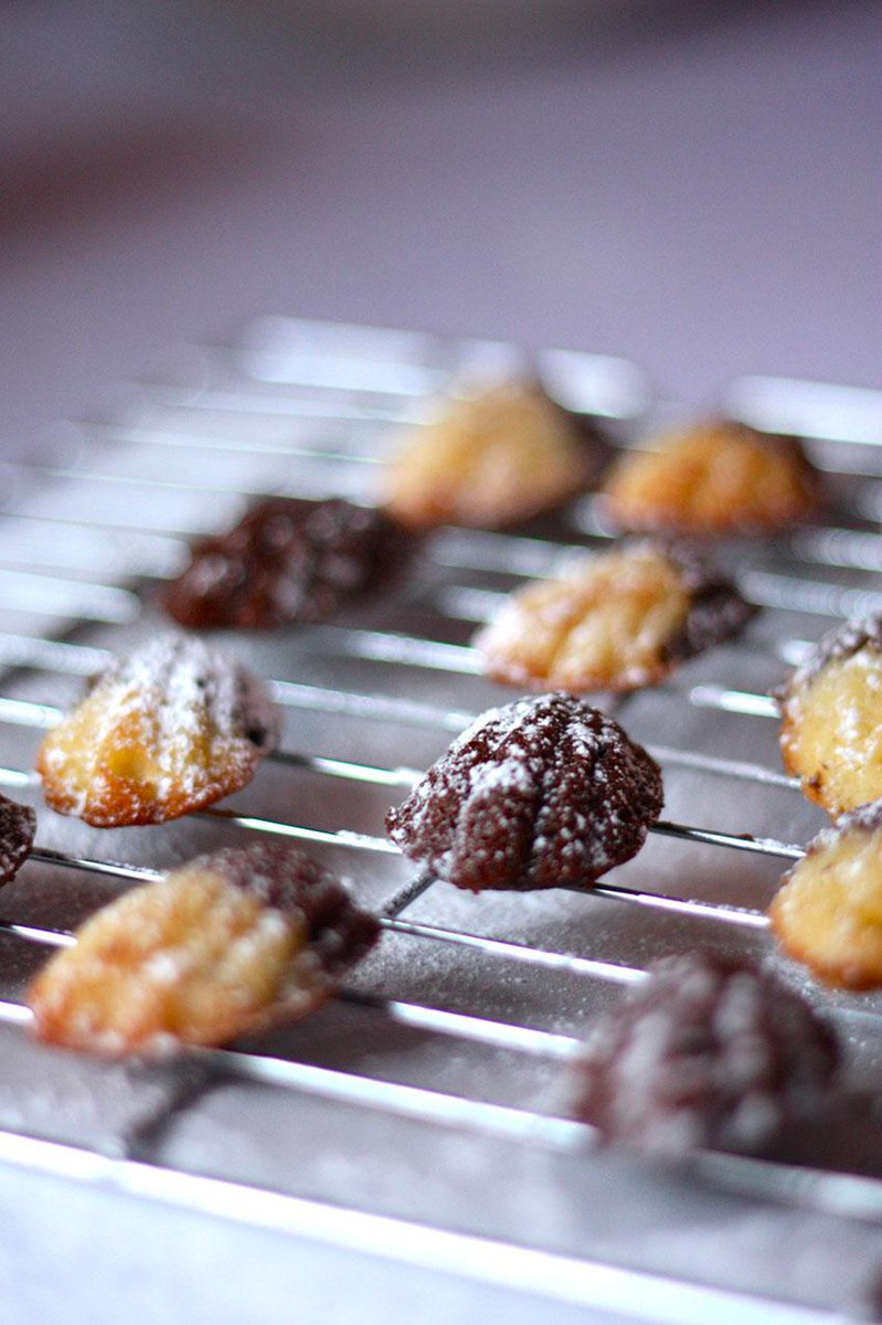 pippabakes's tweet photo. Mini chocolate and vanilla madeleines, anyone? http://t.co/mzt1SSmWtR http://t.co/fTW6a138Za