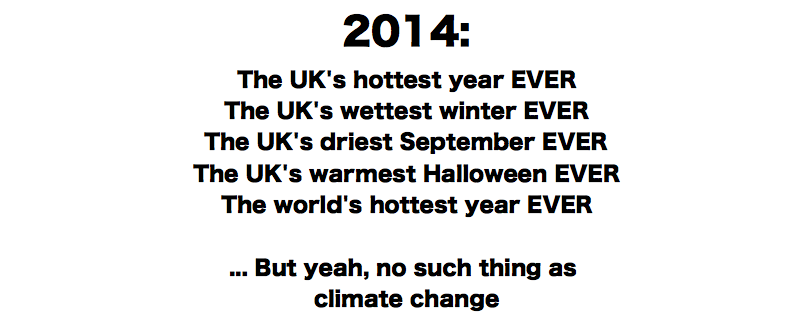 guyshrubsole's tweet photo. In 2015, don't let anyone tell you the climate ain't changing. #climatechange http://t.co/ydvU4h7h0I