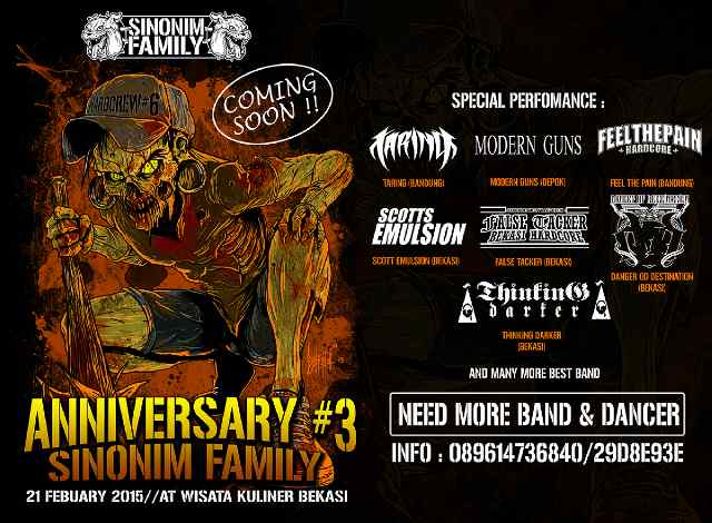 <a href="/SINONIMxFAMILY/">BEKASI HARDCREW</a> vol.6 21 feb at wisata kuliner bekasi info : 089614736840 cc: <a href="/Indie_bicara/">Indie Bicara</a> <a href="/IndieBerkreasi/">Indie Berkreasi</a>