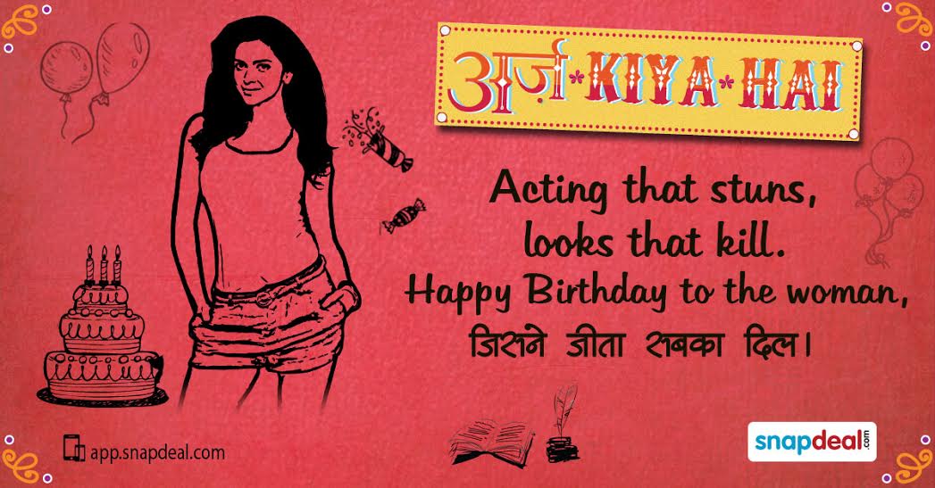 One more candle on the cake for our Lovely girl! Happy Birthday Deepika Padukone 