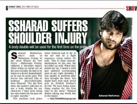 Sshanafc's tweet photo. For us #SshaNa fans ♥ Ssharad ztaking no break inspite of his injury    it means alot @SSharadMalhotra get well soon http://t.co/kASPBBfy5X