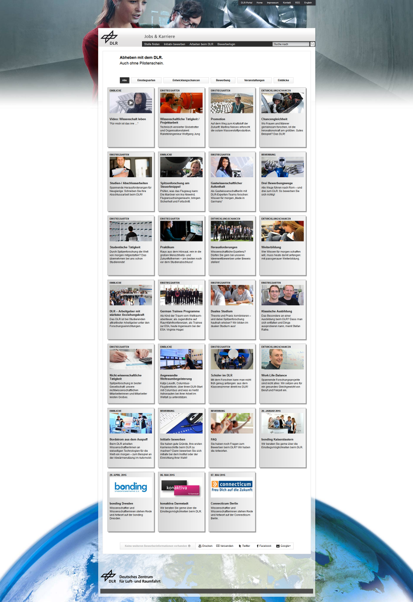 DLR_de's tweet photo. Arbeiten beim Deutschen Zentrum für Luft- und Raumfahrt #DLR? 
Infos auf  http://t.co/0fbh8bJ5vt 
(FW) #Jobs2015 http://t.co/BrN1azkPGg