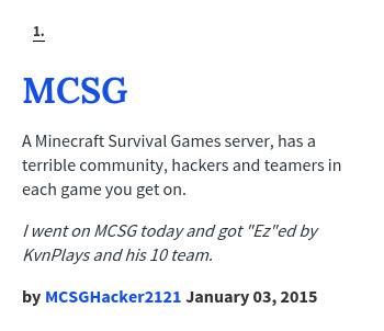Urban Dictionary Qurifymc Mcsg A Minecraft Survival Games Server Has A Terrible Community Hac Http T Co S7pquvvmlc Http T Co Krqdeb2twh