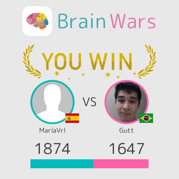 MeryVrl's tweet photo. Yo desafié a Gutt y gané :) Juguemos! #BrainWars
http://t.co/RVxw8lLpNK http://t.co/f6oNUFCxAy