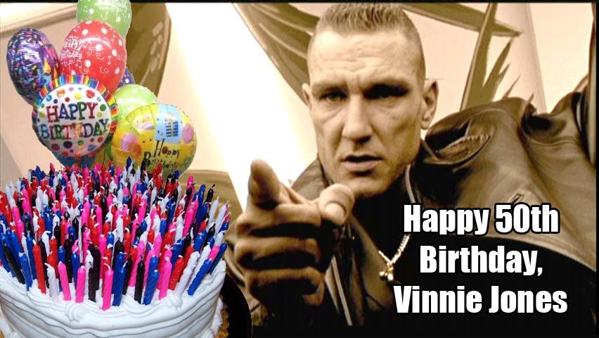 Happy Birthday to one of British football\s biggest exports, Vinnie Jones, who is 50, Happy 50th, Vinnie. 