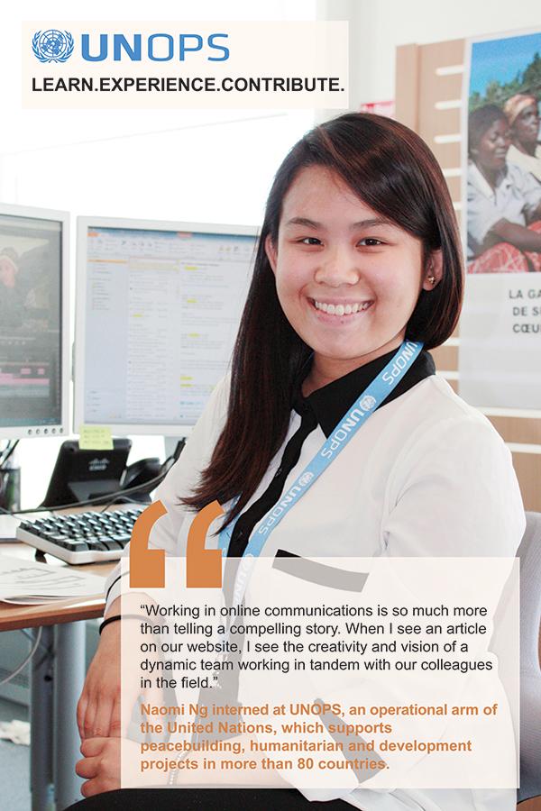 UN's tweet photo. Looking to start a career in #development? Check out @UNOPS internship programme: http://t.co/ZbyqSUIzFT http://t.co/JMHlccldpr